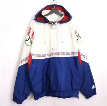 80s [STARTER] 올림픽 풀오버 나일론 자켓 XL