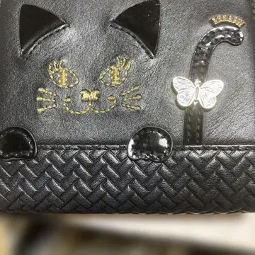 ANNA SUI 고양이 얼굴 접이식 지갑