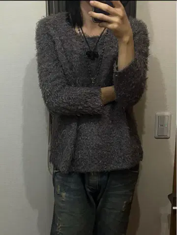 (극강의 멋짐) 샤기 니트 y2k 그런지