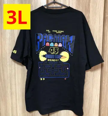 레어 팩 PACMAN 티셔츠 반팔 블랙 빅 실루엣 3L