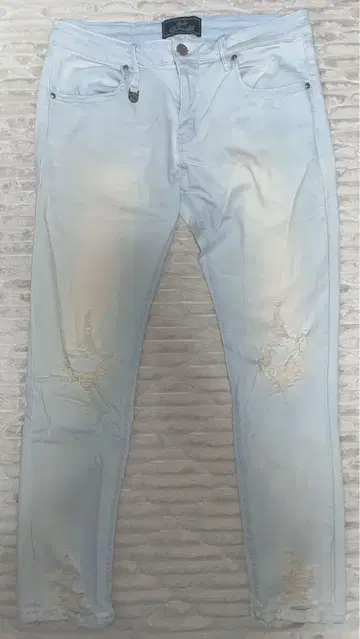Rady 귀 스트레치 데미지 데님 스키니