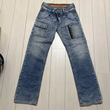 EDWIN BTB512 블루 트립 스트레이트 데님 청바지 32