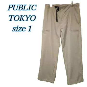 PUBLIC TOKYO 발수 스트레치 조거 팬츠 베이지 1