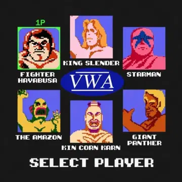 [ T셔츠 ] VWA Pro Wrestling 프로레슬링 게임 블랙 M