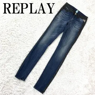 REPLAY 리플레이 스키니 데님 팬츠 중다크 컬러 25 B344