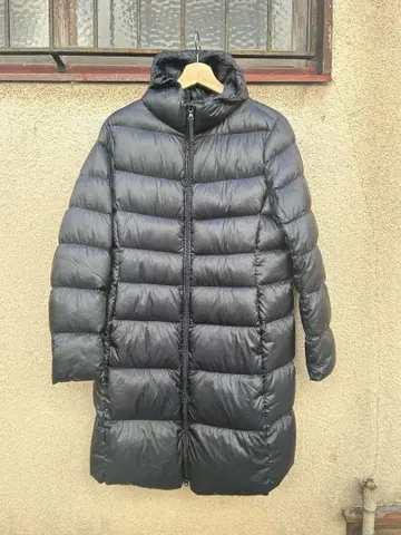 유니클로 UNIQLO 롱 다운 자켓 XL 블랙 경량 방한