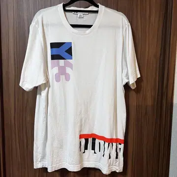 Y-3 와이쓰리 화이트 그래픽 티셔츠 남성용 L 사이즈