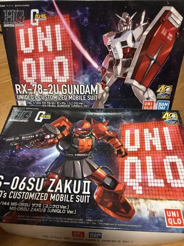 HG 1/144 RX-78-2 건담 & MS-06S 자쿠 II 유니클로