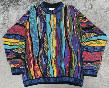 coogi 멀티 컬러 3D 니트