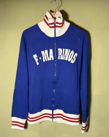F-MARINOS 지퍼 저지 파랑 90s