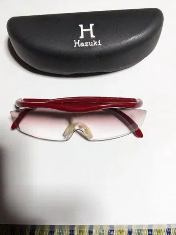 하즈키 하즈키 루페 케이스 포함 컬러 렌즈 빨간색
