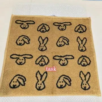 안심 익명 배송 WARMGREY TAIL 핸드 타월 손수건 브라운