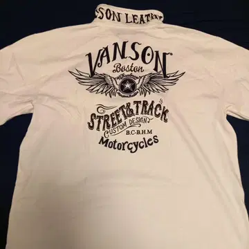 VANSON 피케 셔츠 화이트 스트릿 & 트랙