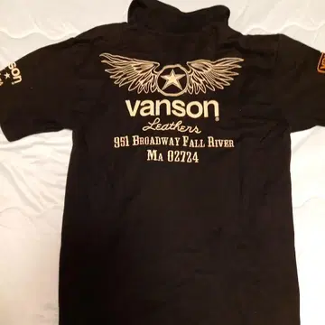 vanson 블랙 피케 셔츠 XL