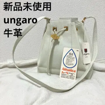 [ 미사용 새상품 ] ungaro 웅가로 숄더백 화이트 소가죽