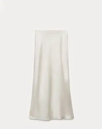 ZARA 새틴 미디 스커트 XS 에크루