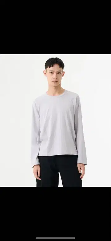 NVRFRGT 긴팔 T셔츠 라이트 그레이
