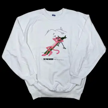 [ 데드스탁 ] 90s 핑크 팬서 빈티지 맨투맨 화이트