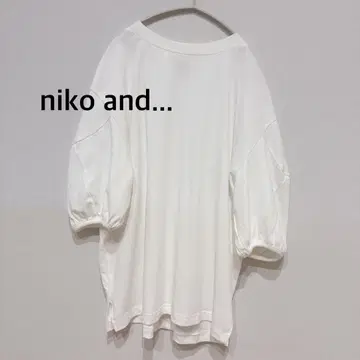 niko and - 코튼 천축 3D 슬리브 풀오버