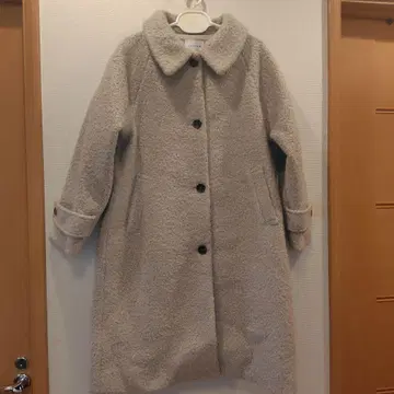 [ 상태 좋음 ] GLACIER 보아 코트 베이지