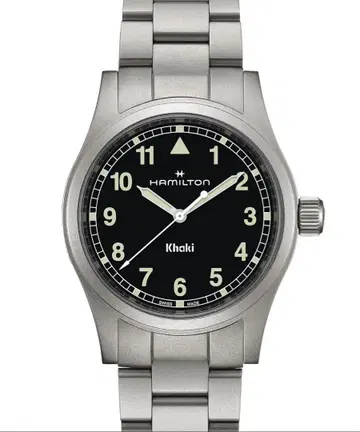 아날로그 손목시계 HAMILTON 쿼츠 38MM 블랙 x 실버