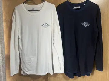 HRM 롱T 2점 화이트&인디고 사이즈1