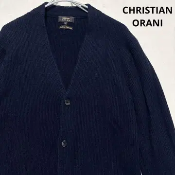 CHRISTIAN ORANI 울 혼방 가디건 XL 네이비