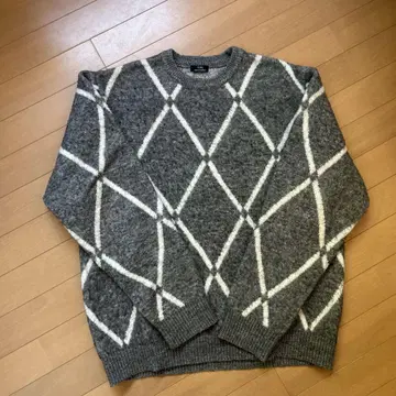 ITEMS URBAN RESEARCH 그레이 다이아몬드 스웨터