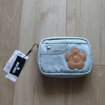 택 포함 새상품 MARY QUANT 데님풍 파우치
