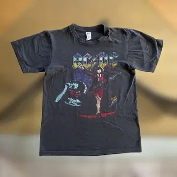 AC/DC 그래픽 티셔츠 M 사이즈 다크 그레이 WORLDtour88