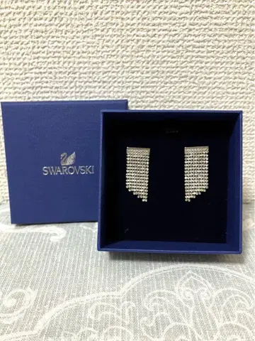 스와로브스키 크리스탈 메쉬 귀걸이