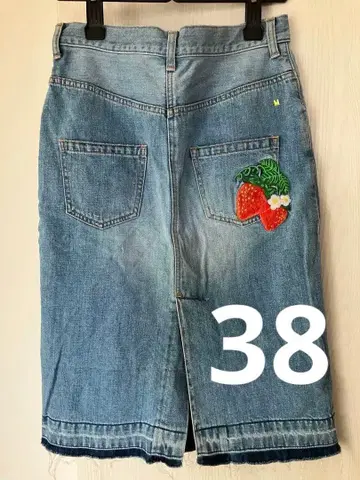 MUVEIL 뮤베일 딸기 데님 스커트 38