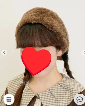 사만사 모스모스 인조 모피 헤어밴드 브라운 리본 SM2