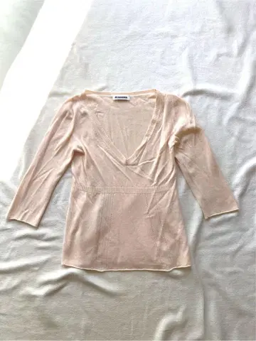 질 샌더 캐시미어 100% 핑크 스웨터 사이즈 34 이탈리아제