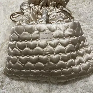 continuer de cloche 골드 새틴 숄더백