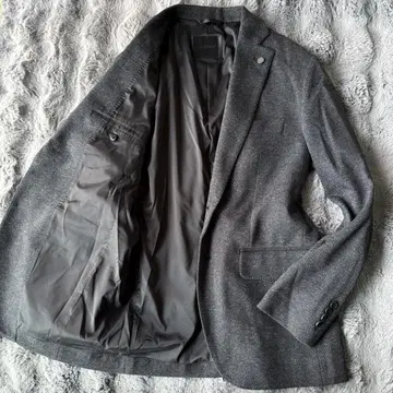 현행 DURBAN 테일러드 자켓 다크 그레이 2버튼 새상품급 체크 L