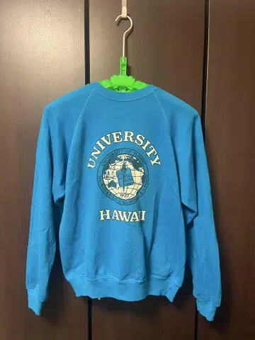 빈티지 80s 하와이 대학 칼리지 맨투맨 아메카지
