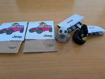 Jeep 오리(duck) 캐릭터 2개 세트 스티커 포함