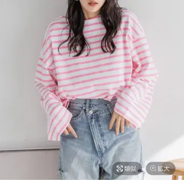 LOWRYS FARM USA 코튼 보더 롱 슬리브