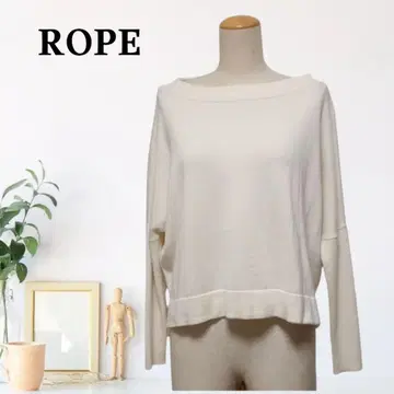 zB822 [ M ] ROPE 니트 리브 트리밍 오버 사이즈 드롭 숄더