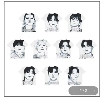 Treasure 멤버 얼굴 프린트 T셔츠 아사히