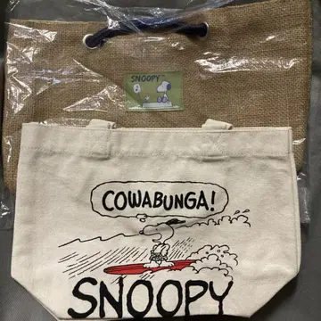 스누피 코튼 런치 토트 린넨 토트백 세트 SNOOPY Q