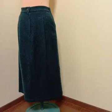 [ Sarahwear ] 다크 그린 타이트 스커트 롱 기장 겨울