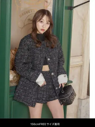 다리치 커프스 디자인 오버 트위드 자켓 팬츠 세트 판매