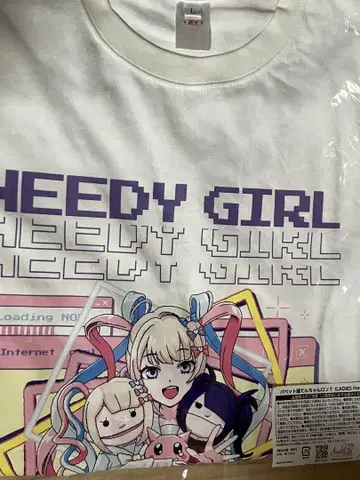 초텐쨩 퍼펫 패턴 롱 T셔츠 L 사이즈 롱 티셔츠