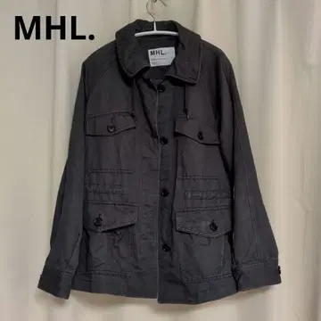 마가렛호웰 MHL 코튼 린넨 밀리터리 자켓 차콜 I