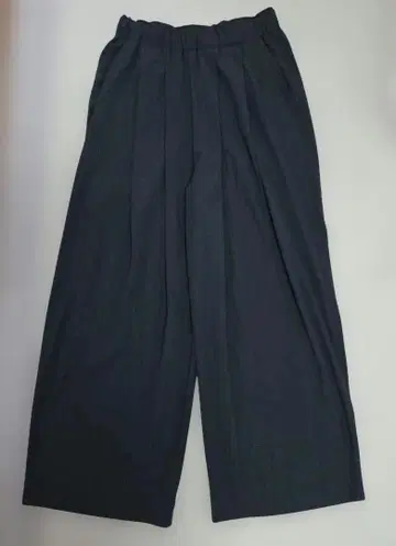 택 포함 카프네 코튼 나일론 와이드 팬츠 네이비