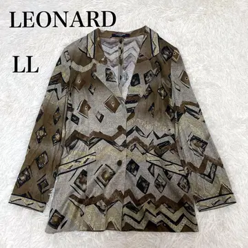 LEONARD 레오나르 자켓 올 패턴 면 빅 사이즈 LL 일본제