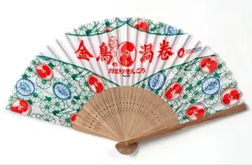 오사카 만박 미야쿠미야쿠 x 긴초 콜라보 천 부채
