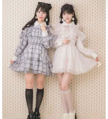 ROJITA 꽃무늬 체크 미니 원피스